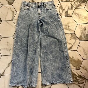 Mid Rise Studded Baggy Jeans 26 | light wash 2P